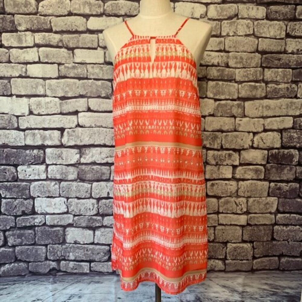Charming Charlie Orange Sleeveless Dress Size M - Picture 1 of 10